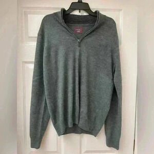 UNTUCKit Mens 100% merino wool quarter zip sweater size XL